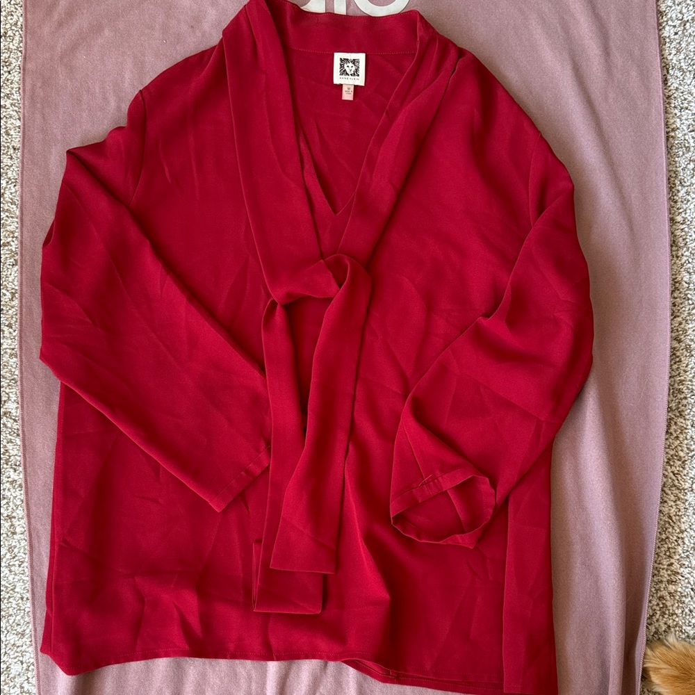 Elegant Red Women's Blouse